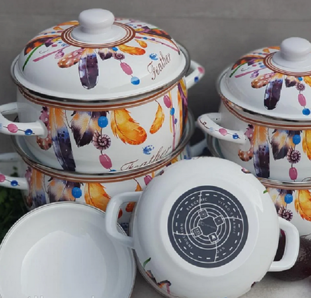 Набор эмалированной посуды 10 пр. (68122-Нов) - фото 3 Набор эмалированной посуды 10 пр. (68122-Нов) - фото 3