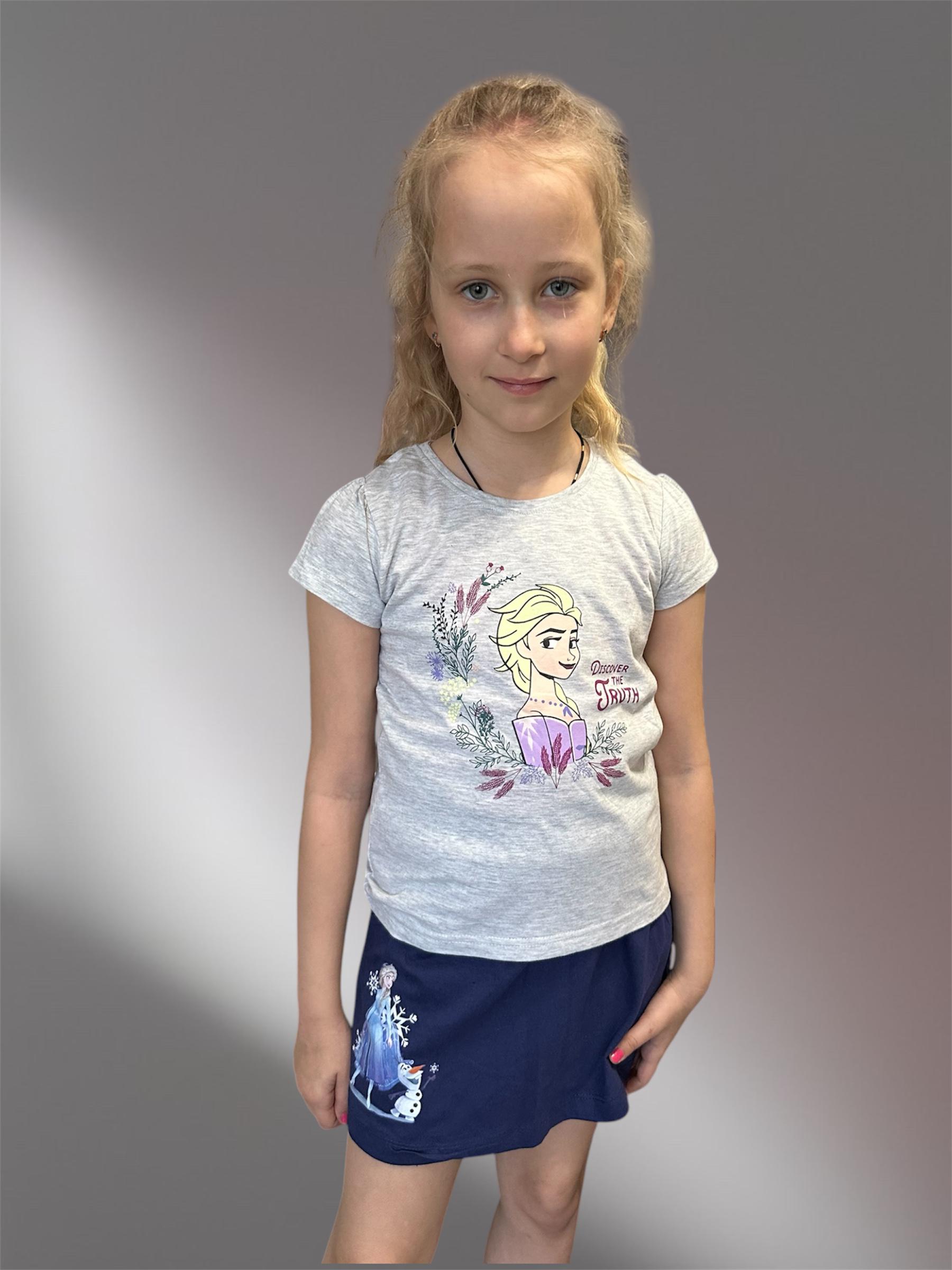Футболка DISNEY FROZEN 122 см Сірий