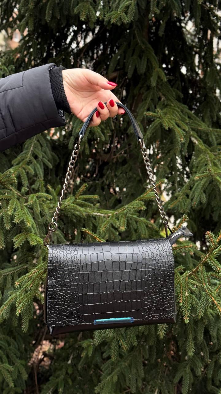 Сумка женская натуральная кожа Черный (77179)