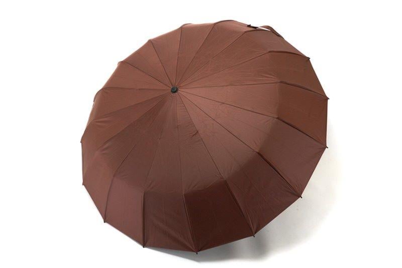 Зонтик-автомат женский SKS 6168Д антиветер/прорезиненная ручка/16 тройных спиц Коричневый (32926381)