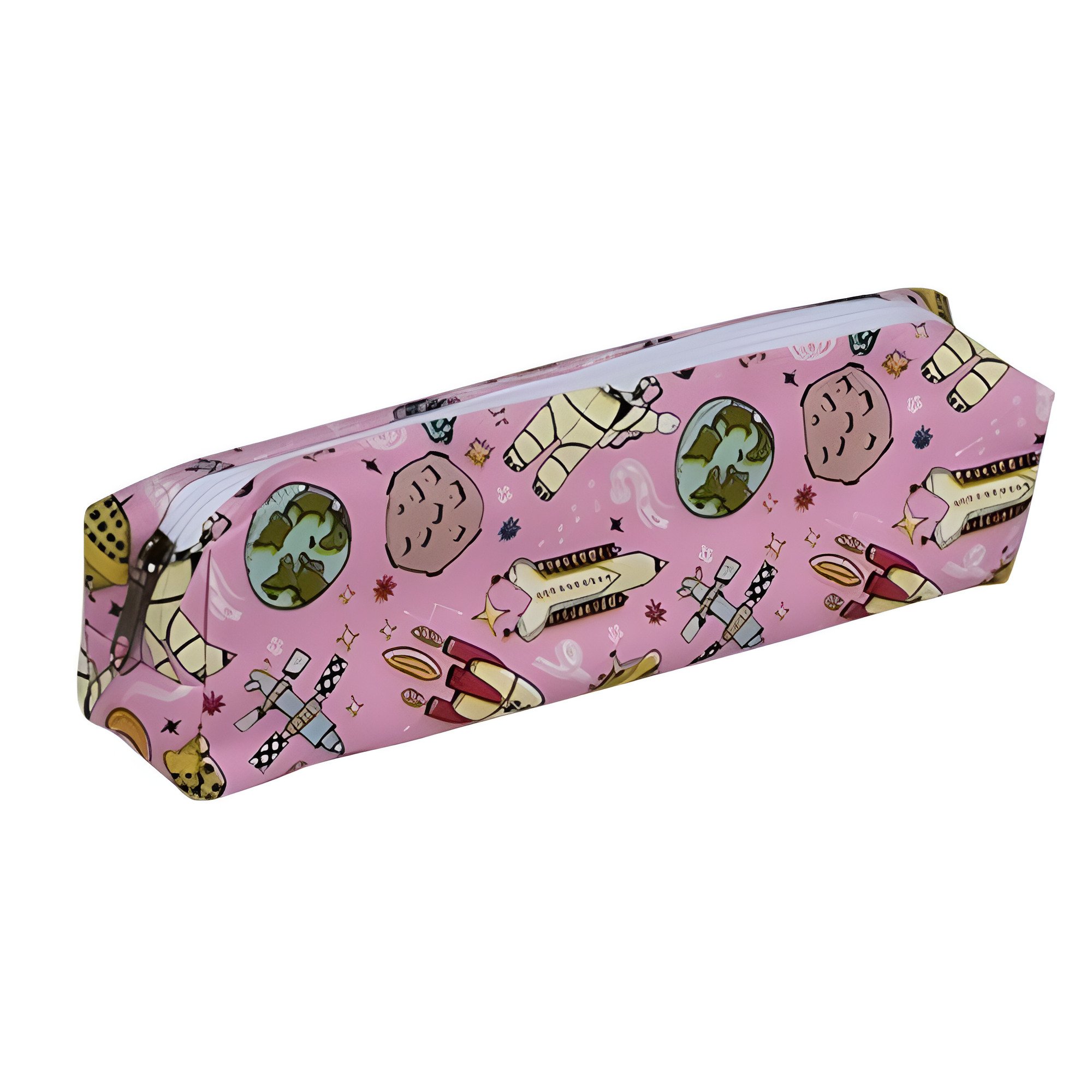 Пенал для школьников Stenson Space Космос 21х4х5 см Розовый (R97897)