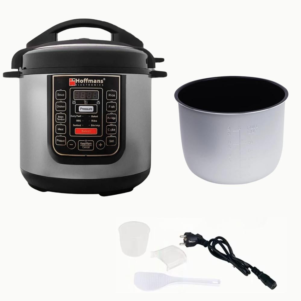Мультиварка-скороварка Hoffmans HM-716 14 программ/с дисплеем электрическая 6,5 л 1200 Вт Серый (120.1864)