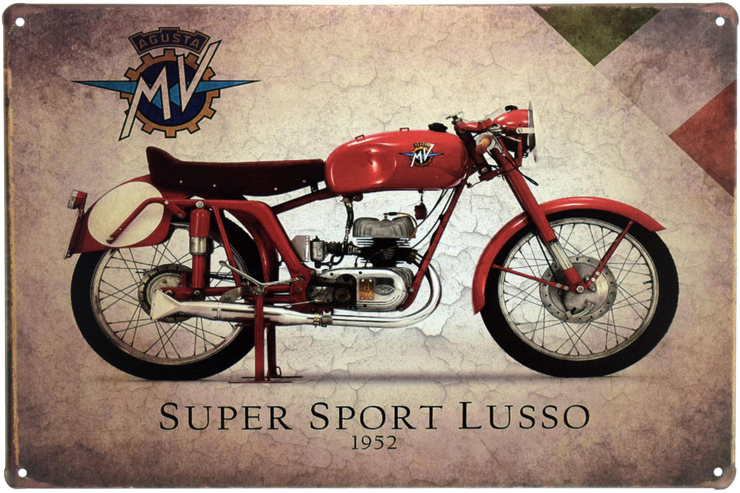 Табличка металлическая MV Agusta Super Sport Lusso 1952 20x30 см