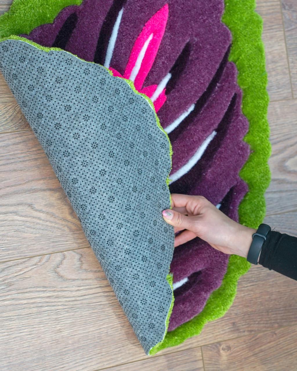 Ковер ручной работы Листок колеуса 75х55 см - фото 4 Ковер ручной работы Листок колеуса 75х55 см - фото 4