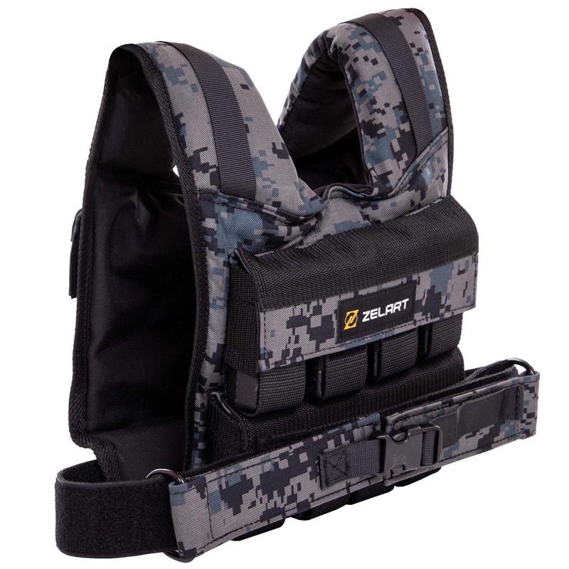 Жилет обтяжувач TA-3271 16 кг Чорний (56363251) - фото 14