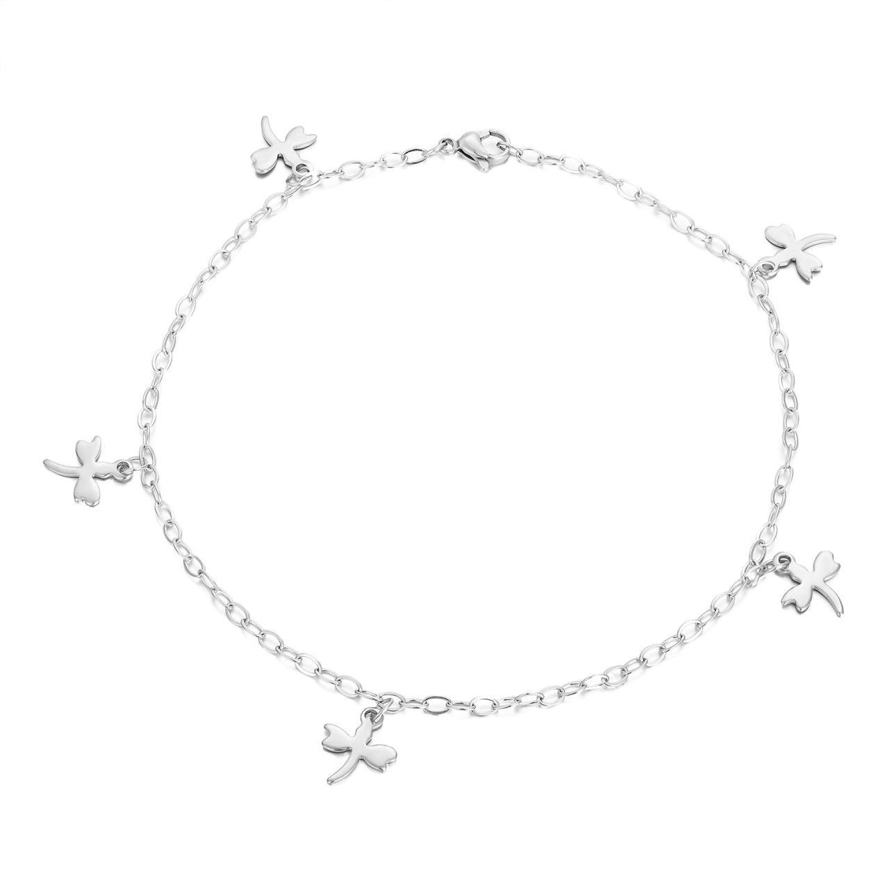 Браслет женский на ногу из медицинской стали 26 см (BA-032)