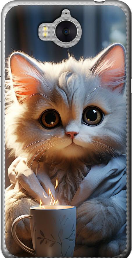 Чехол на Huawei Y5 2017 White cat (5646u-992-42517)