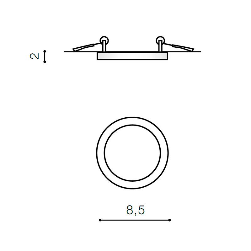 Точковий світильник AZzardo Slim 9 Round IP44 3000 K (AZ2861) - фото 2