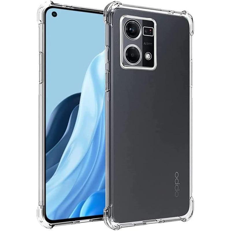 Протиударний TPU чохол GETMAN Ease logo посилені кути Full Camera для Oppo Reno 7 4G Прозорий (Безбарвний)