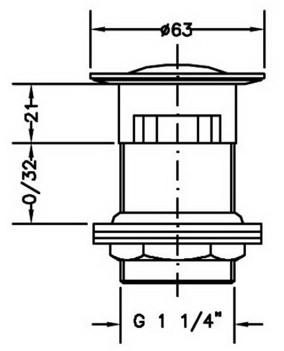 Зливний гарнітур для раковини та біде GENEBRE R-inside, 1 1/4" 100206 45 (19866) - фото 2