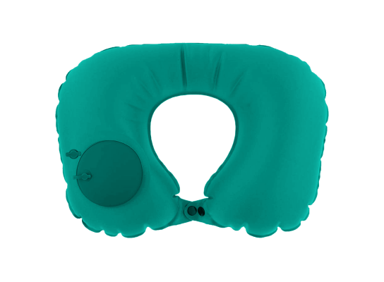 Подушка надувна з помпою Travel Neck Pillow Бірюзовий (98-9725862) - фото 1