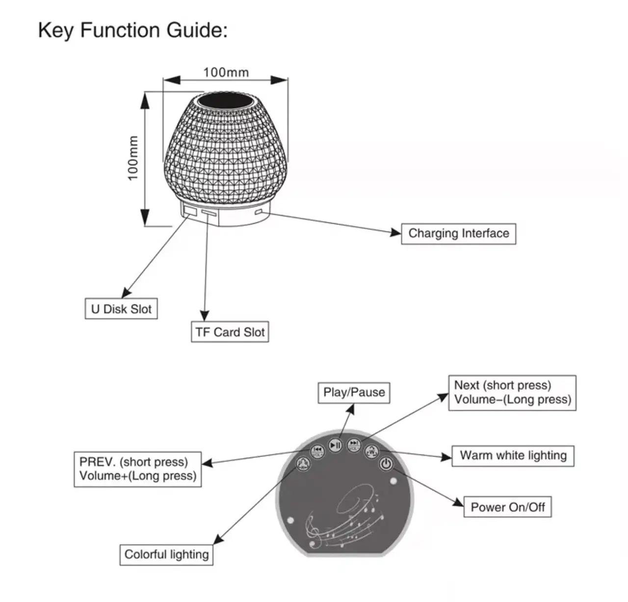 Лампа светодиодная аккумуляторная ночник с Bluetooth колонкой Gibox G5S с поддержкой USB и microSD - фото 6 Лампа светодиодная аккумуляторная ночник с Bluetooth колонкой Gibox G5S с поддержкой USB и microSD - фото 6
