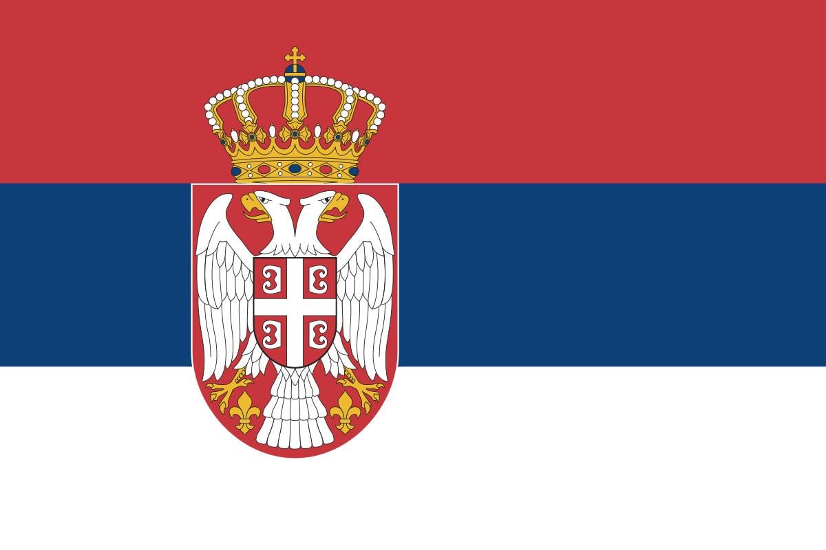 Прапор Республіки Сербія 600х900 мм (25740131)