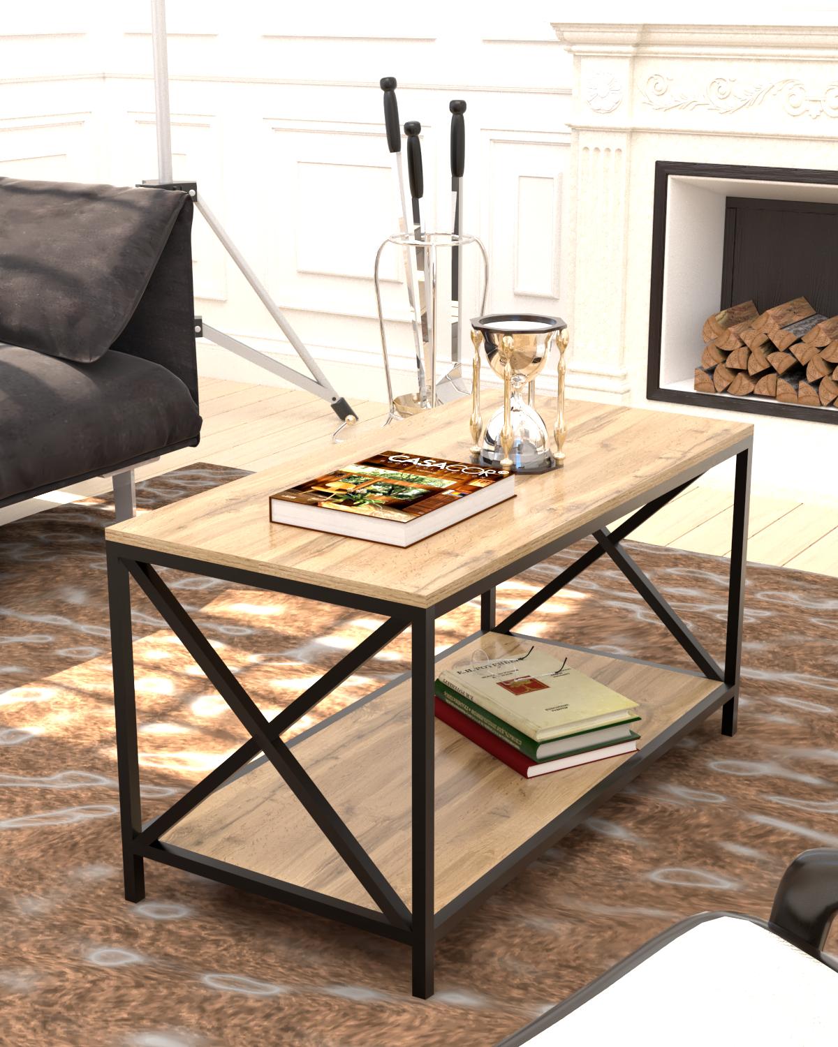 Журнальный столик EcoLoft Кросвейл DSP-1496-1 в стиле лофт Дуб Аппалачи (36291029) Журнальный столик EcoLoft Кросвейл DSP-1496-1 в стиле лофт Дуб Аппалачи (36291029)