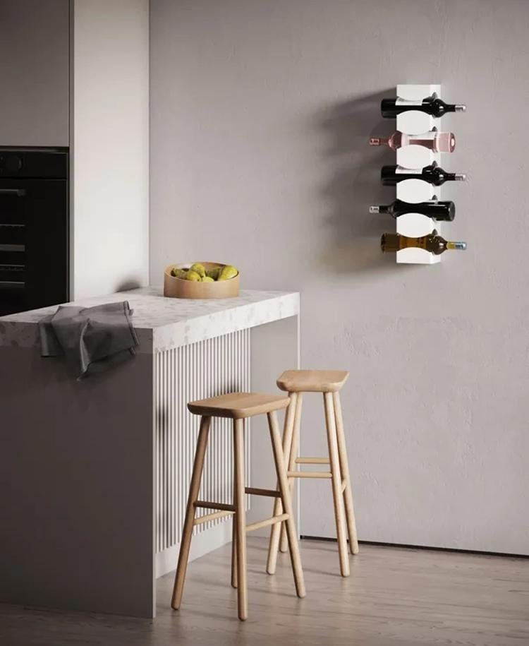 Полиця-тримач для вина NC Home на 5 пляшок Білий (110308) - фото 2 Полиця-тримач для вина NC Home на 5 пляшок Білий (110308) - фото 2