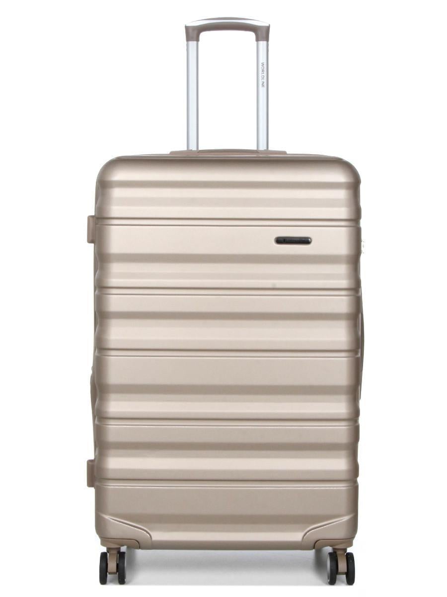 Чемодан Франция большая Worldline L 76х49х29+5 см 110 л 4,2 кг Шампань (628)