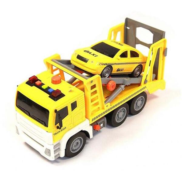 Машинка эвакуатор Wenyi 30 см с машинкой такси Желтый (59102)