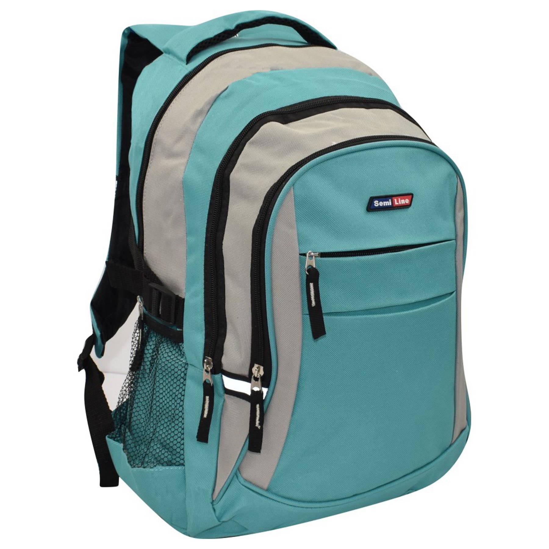 Рюкзак міський SEMI LINE 35 Turquoise/Grey (BSL117)