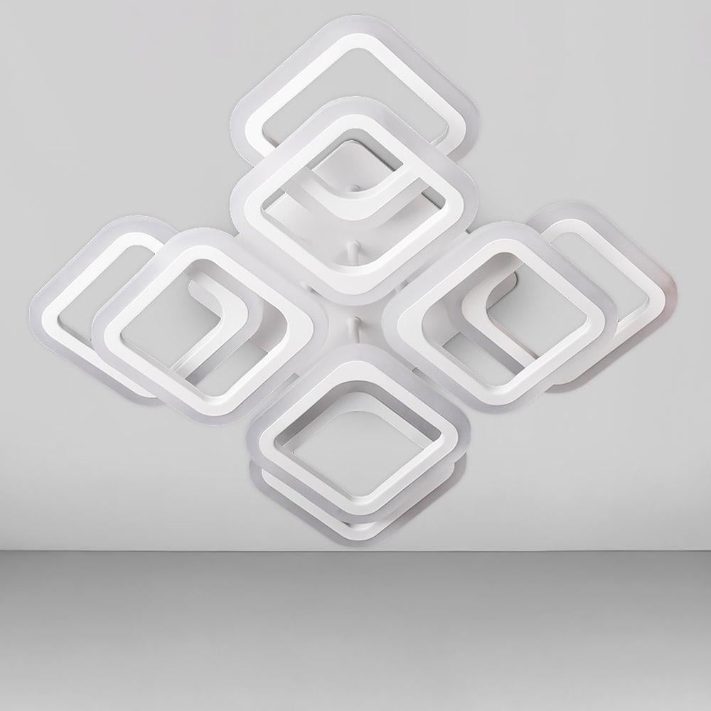 Люстра потолочная Led Light House SL-18185/4/4C WT 144W Dimmer 3000-6000К 120х450х450 мм Белый