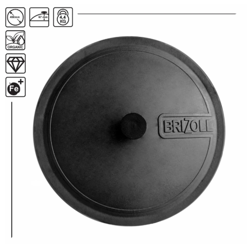 Кришка чавунна з ручкою Brizoll 400 мм - фото 4 Кришка чавунна з ручкою Brizoll 400 мм - фото 4