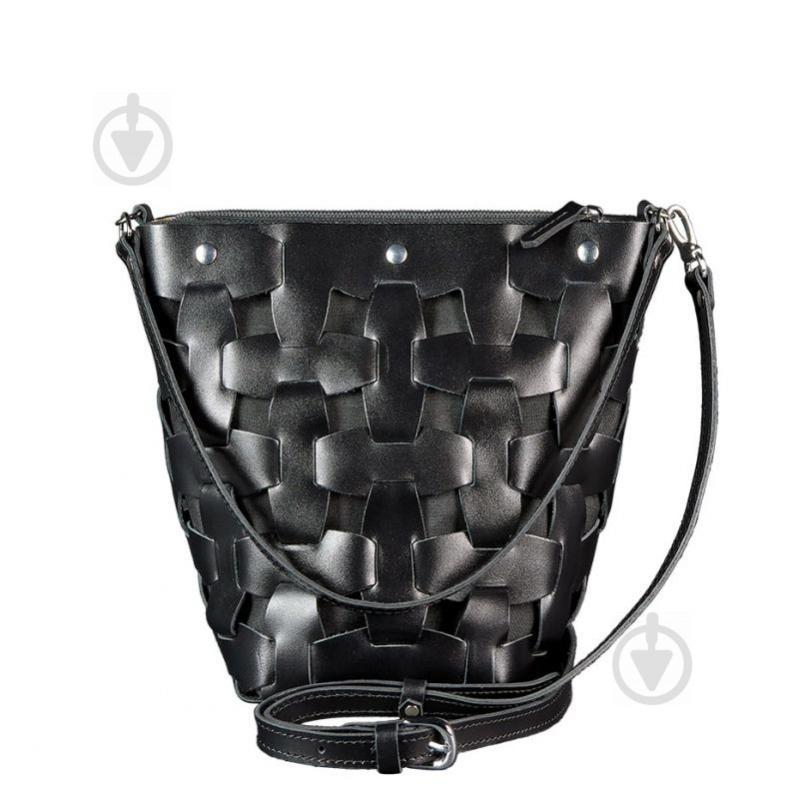 Кожаная плетеная женская сумка BlankNote Пазл M Черная (BN-BAG-32-ygol) Кожаная плетеная женская сумка BlankNote Пазл M Черная (BN-BAG-32-ygol)