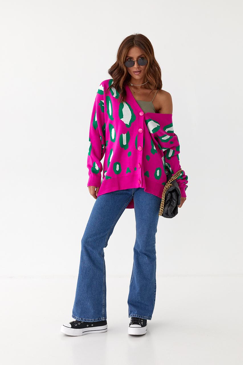 Кардиган женский S Фуксия (9528133) - фото 3 Кардиган женский S Фуксия (9528133) - фото 3