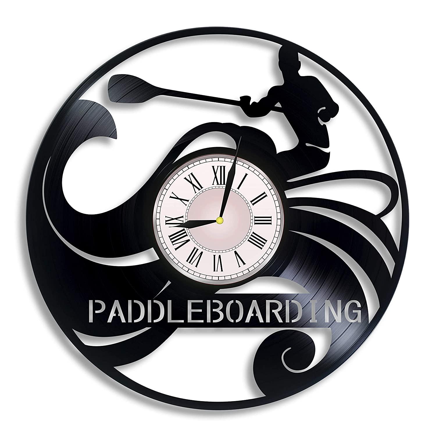 Часы настенные Сапсерфинг SUP 2320 из виниловой пластинки