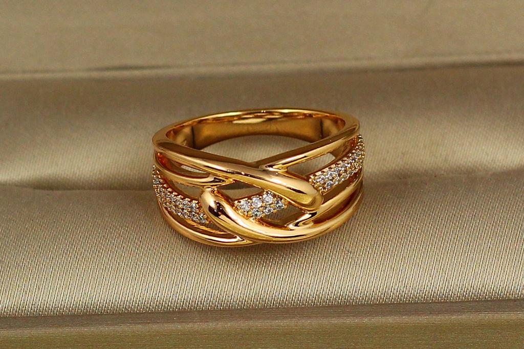Кольцо Xuping Jewelry Змейки р. 16 Золотистый (1759545310)
