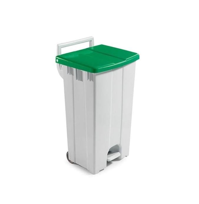 Контейнер полипропиленовый Filmop Polaris с педалью колесами и зеленой крышкой 90 л (0000CO2094I)