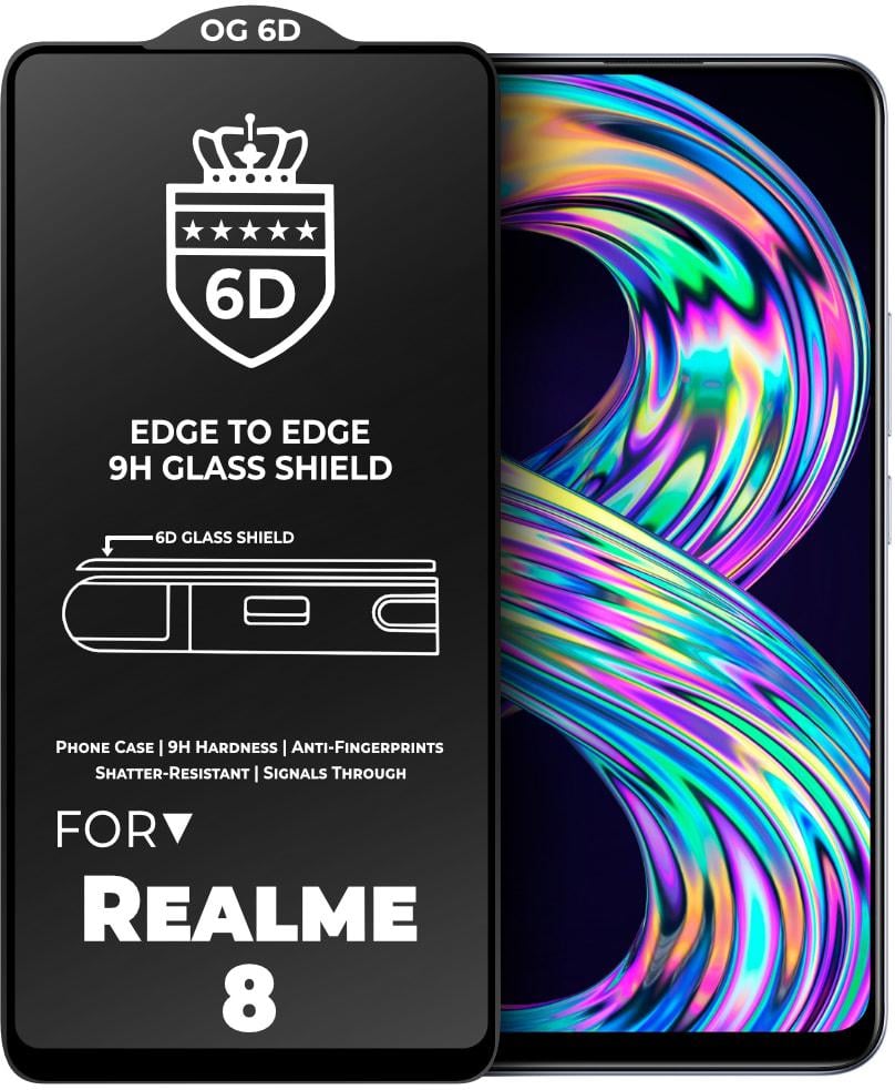 Скло захисне 6D Realme 8 Glass Shield (33202)