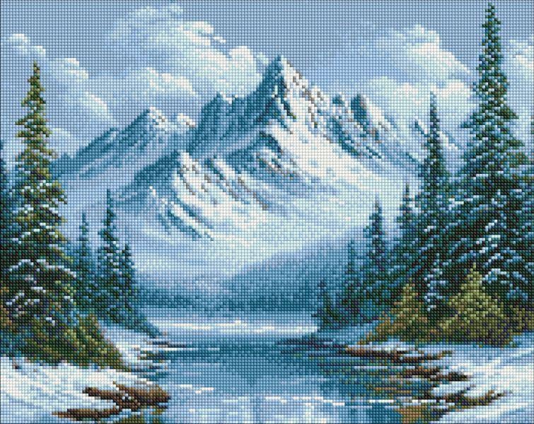 Алмазная мозаика Ideyka Морозное дыхание леса 40x50 см (Id-AMO20012)