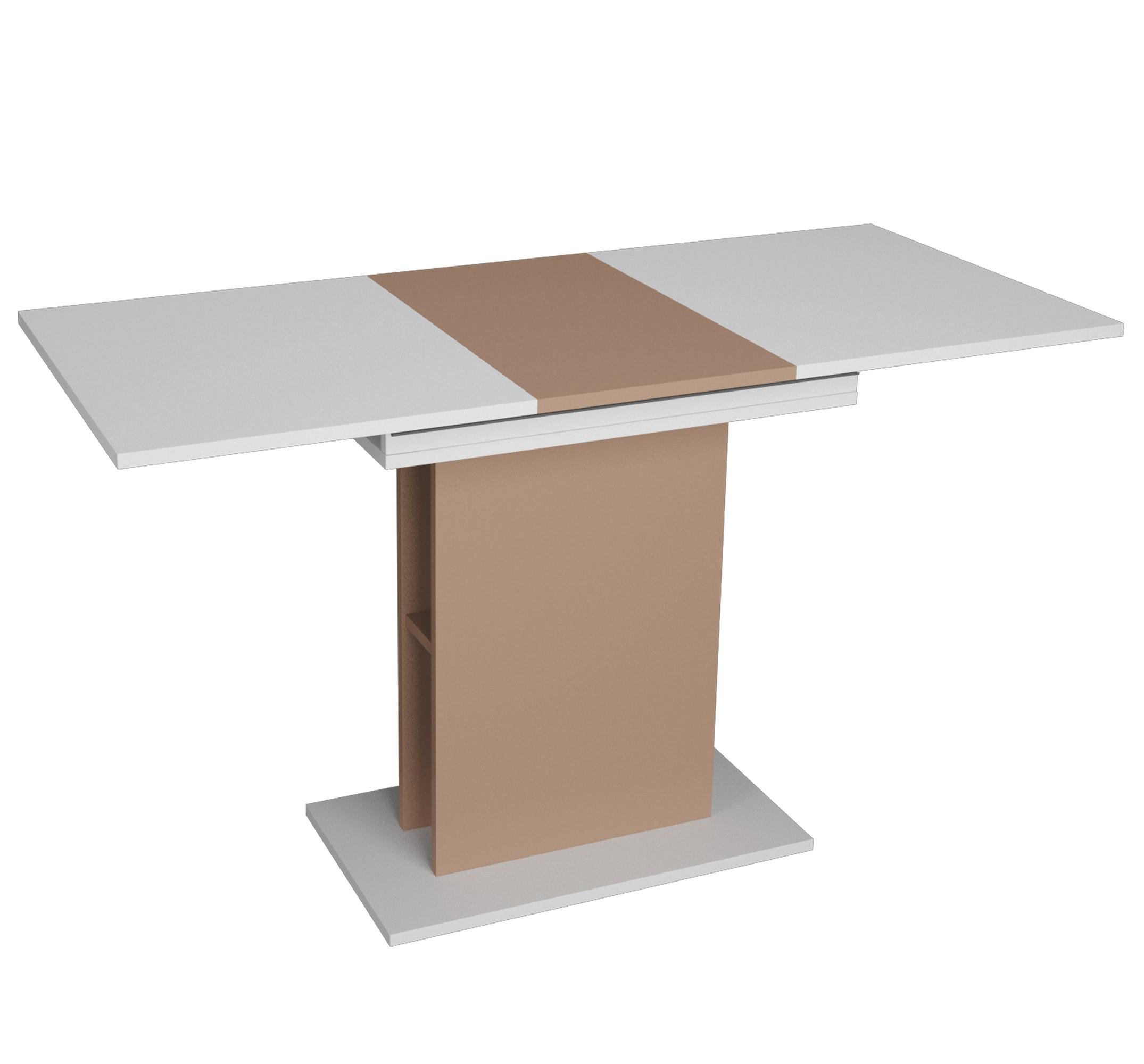 Стол обеденный Intarsio Stoun 100/135x60 Белая Аляска/Латте