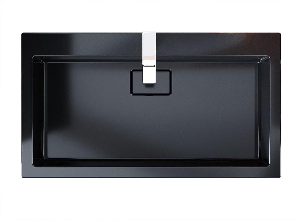 Умивальник накладний Status Aria Low 80 Black (726) - фото 2