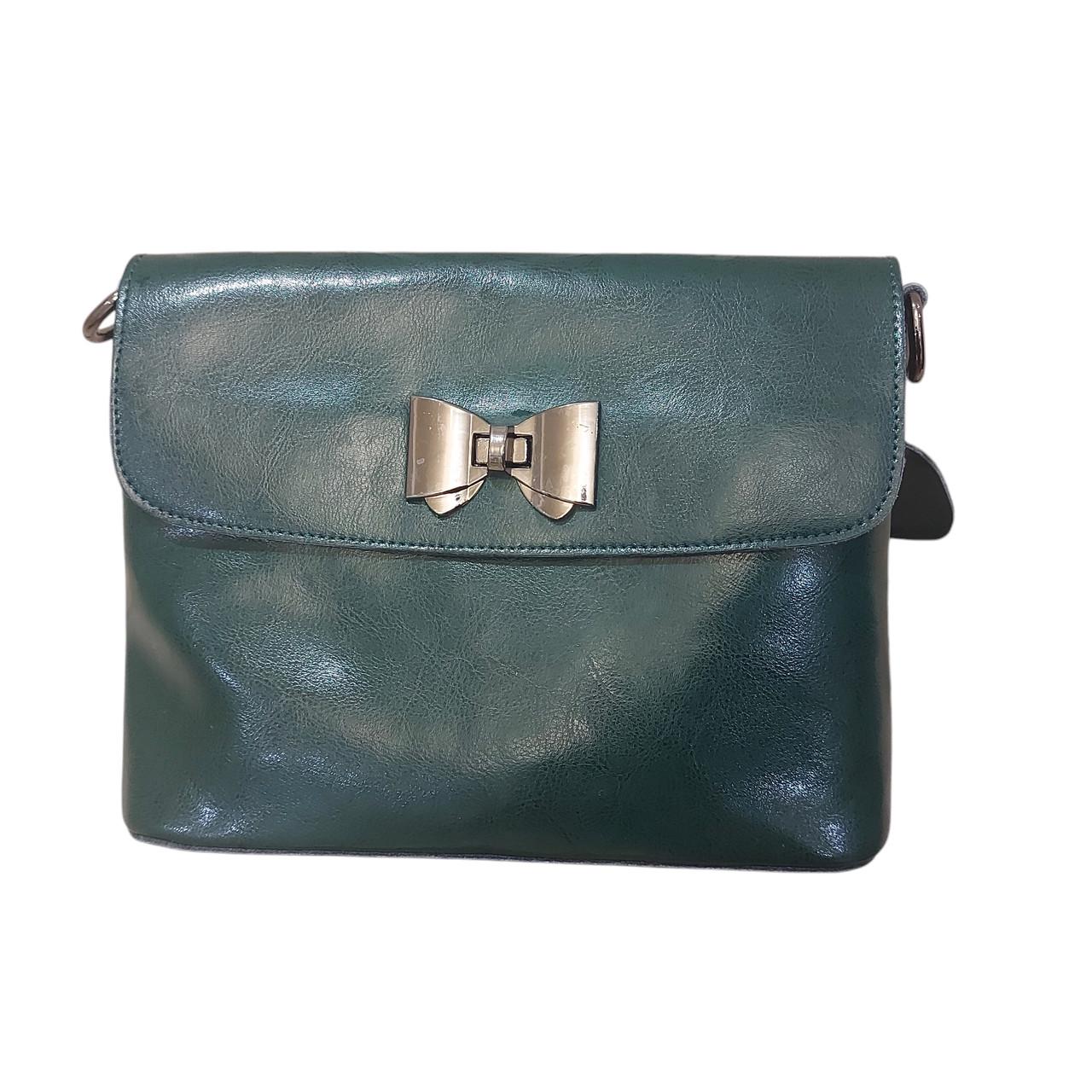 Сумка женская из натуральной кожи GRN2085 Зеленый