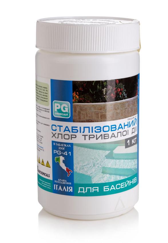 Тривалий хлор для дезінфекції води в басейні Barchemicals таблетки 200 г 1 кг - фото 1