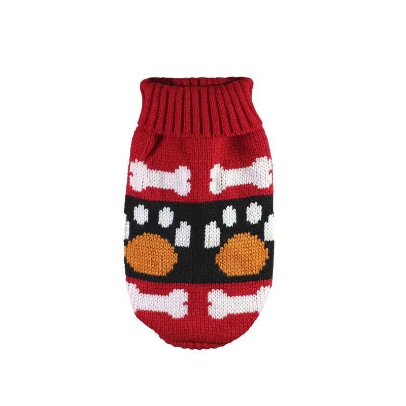 Свитер для собак Taotaopets 357704 Лапки и косточки L Red