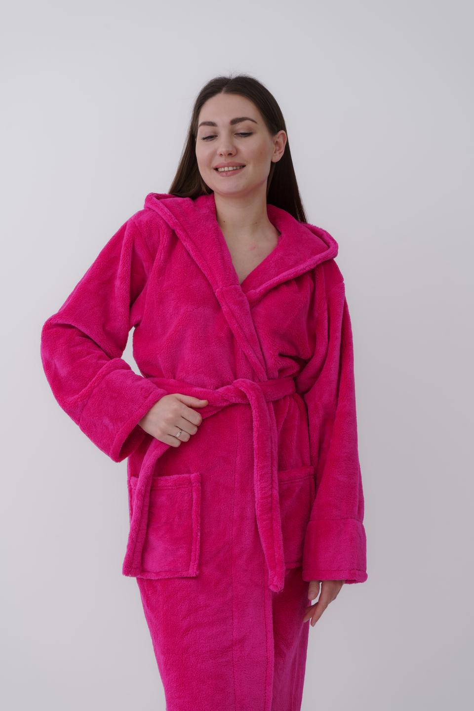 Халат жіночий UT Store HT01 L Малиновий - фото 3