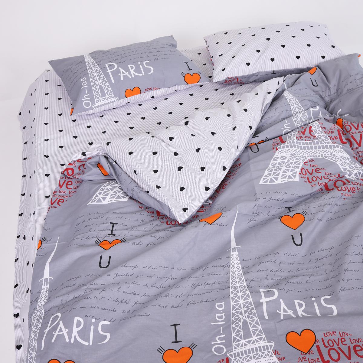 Комплект постільної білизни PaniPava Bunnies З Парижа з коханням 155х215 см (10100681) - фото 5