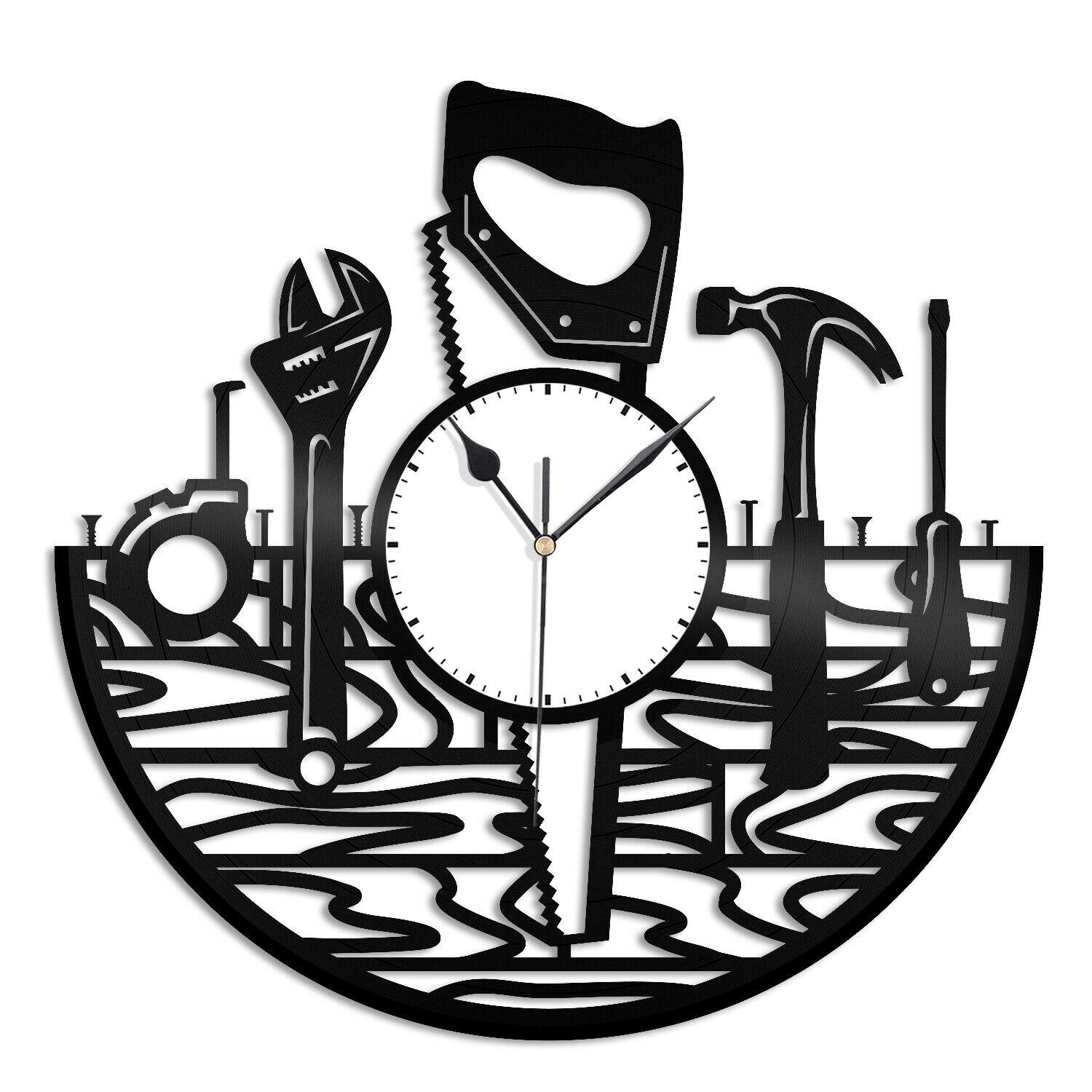 Часы настенные Ремонтник 1880 из виниловой пластинки