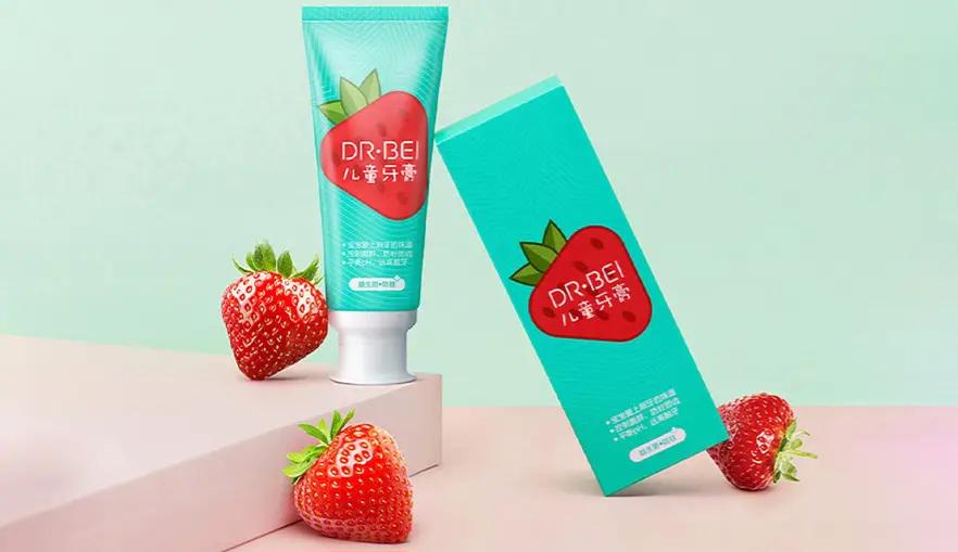 Детская зубная паста Dr.Bei 0+ Probiotic Anti-cavity Children's Toothpaste вкус клубничный йогурт