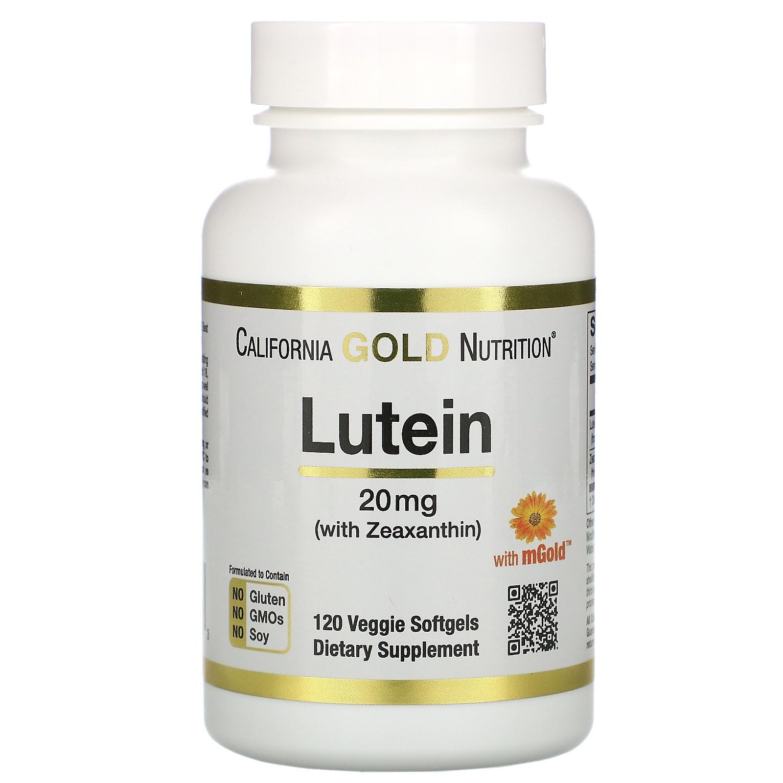 Лютеин с зеаксантином Lutein with Zeaxanthin 20 mg 120 Veggie Softgels