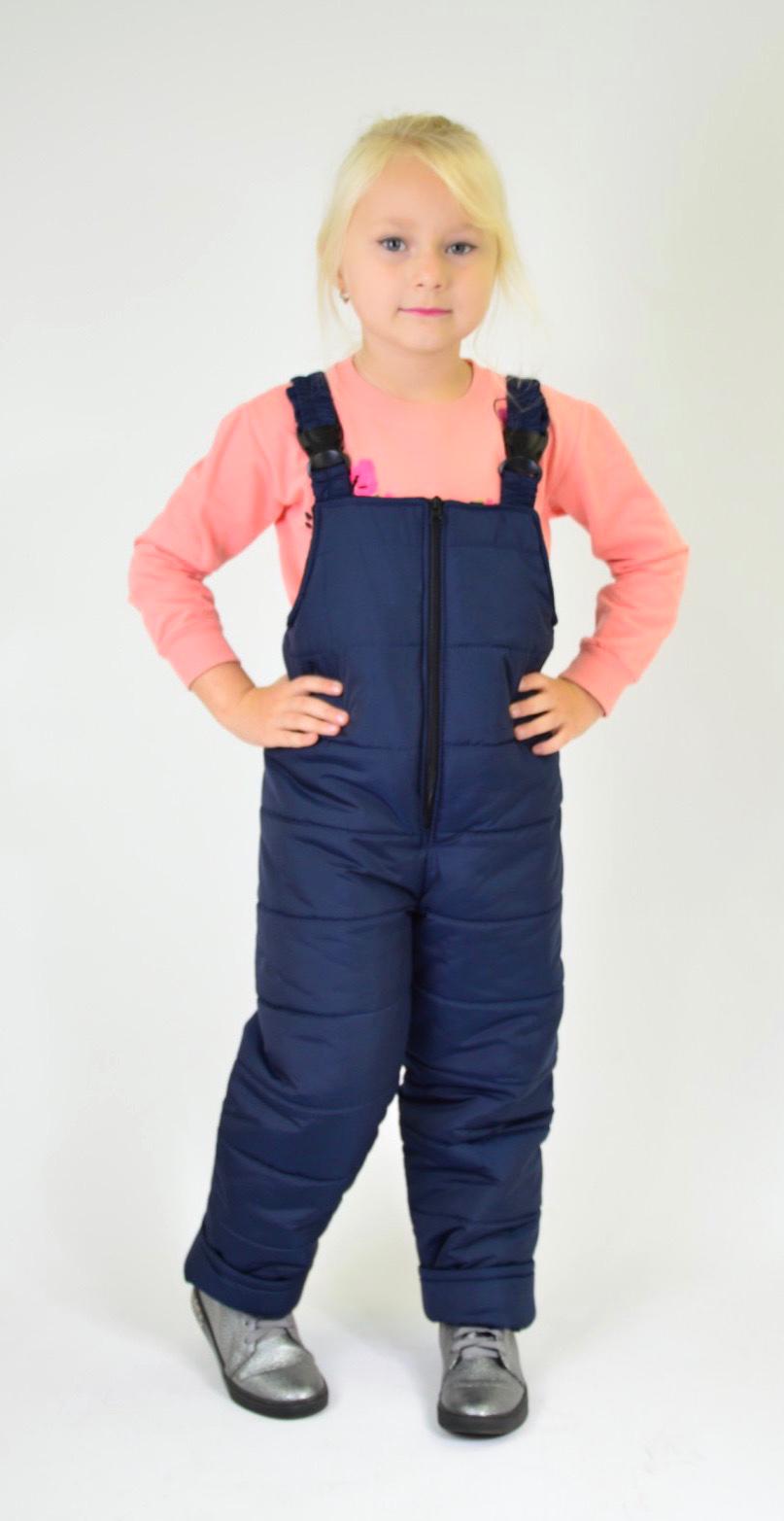 Полукомбинезон детский для девочки теплый зимний на флисе р. 116 Синий (пк116с) Полукомбинезон детский для девочки теплый зимний на флисе р. 116 Синий (пк116с)