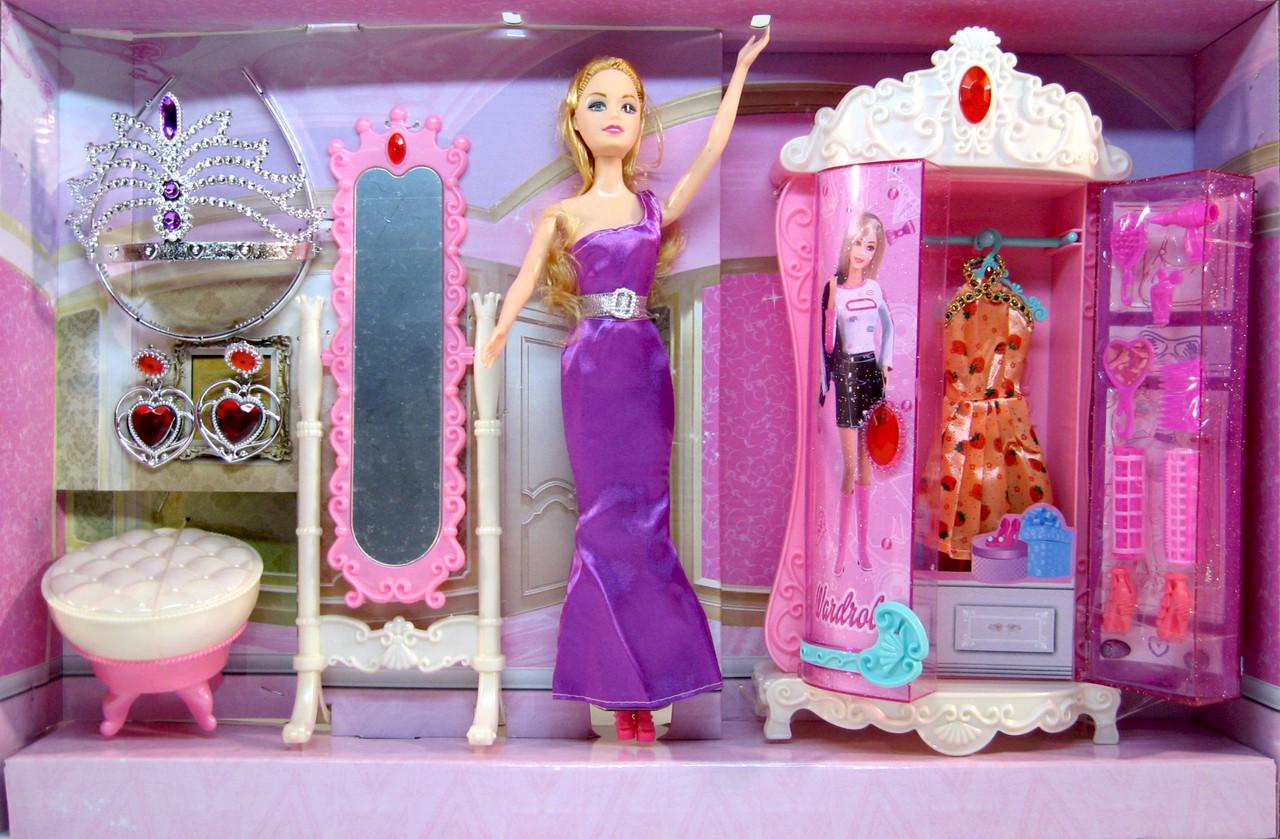 Мебель для Барби шкаф. столик зеркало в коробке