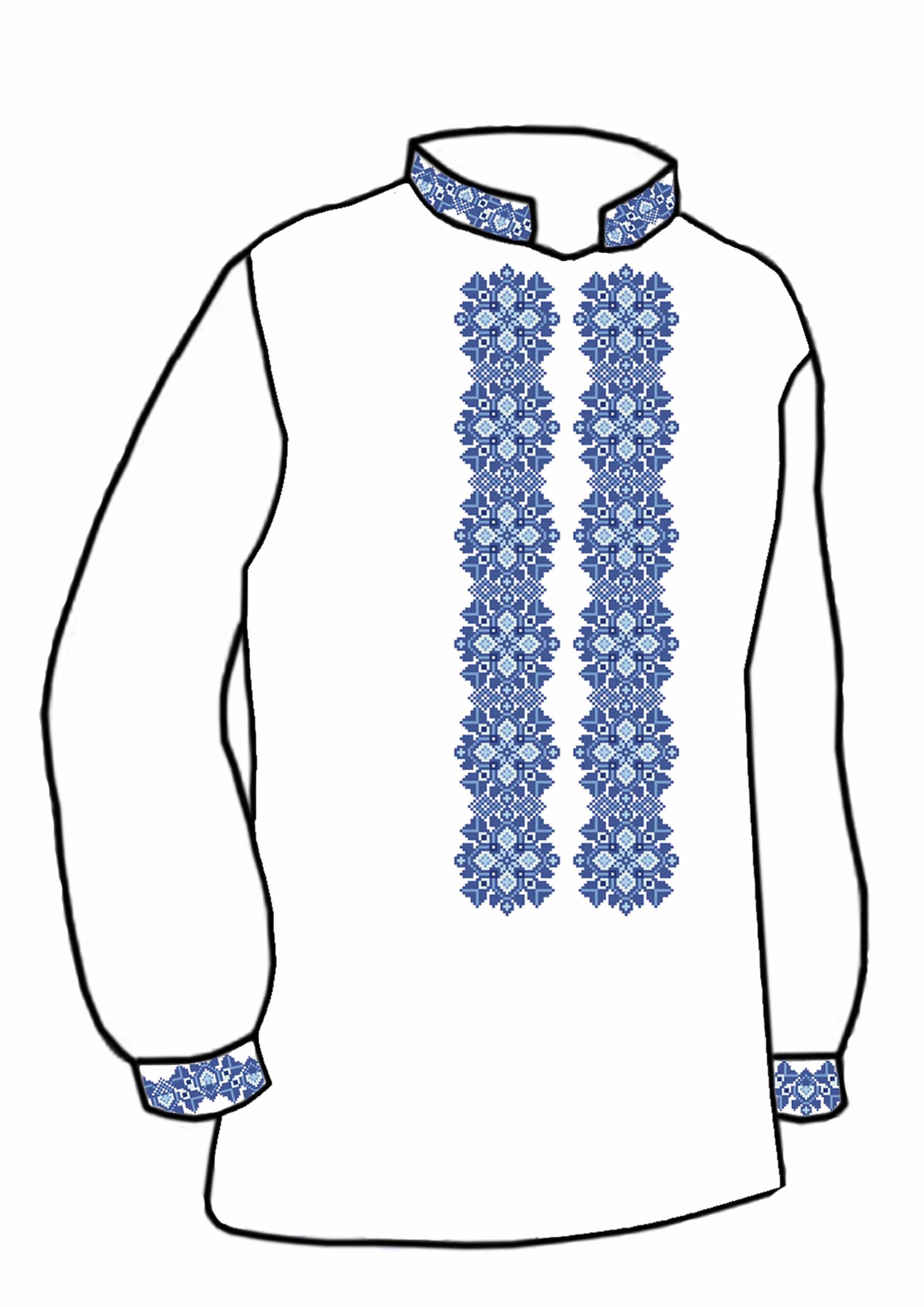 Заготовка для вишивки нитками або бісером/сорочка чоловіча не пошита СЧД-198 домоткане полотно Заготовка для вишивки нитками або бісером/сорочка чоловіча не пошита СЧД-198 домоткане полотно