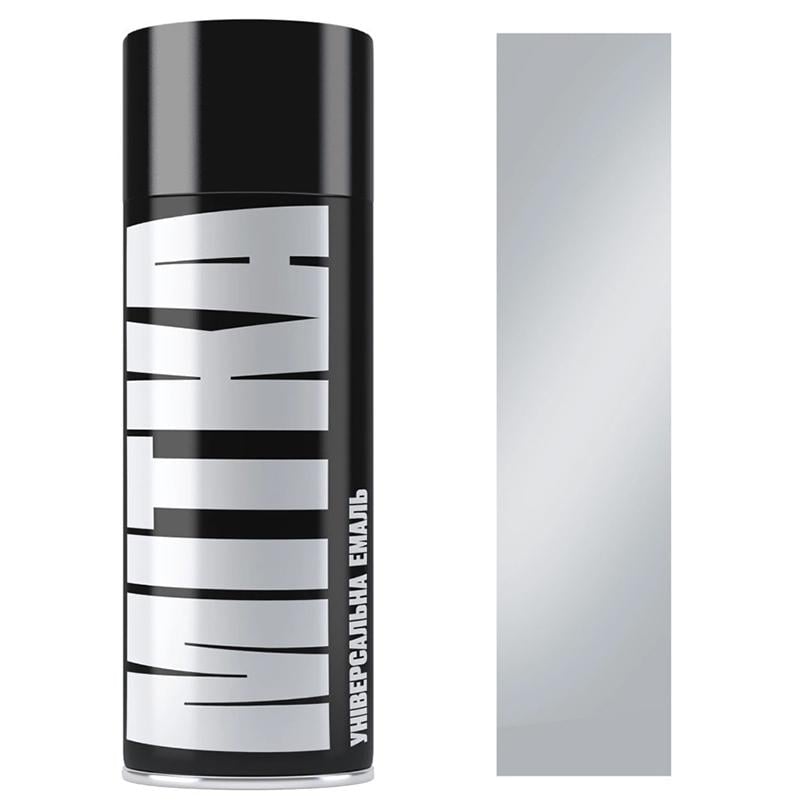 Эмаль универсальная MITKA "Супер хром" Серебро аэрозоль, 400мл