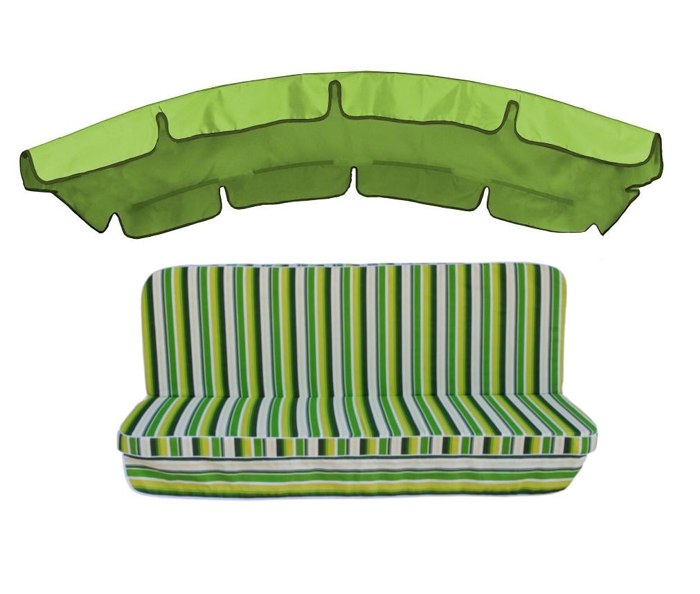Комплект подушек для качелей eGarden Verrano 180x110x6 тент 120x210 Салатовый Комплект подушек для качелей eGarden Verrano 180x110x6 тент 120x210 Салатовый