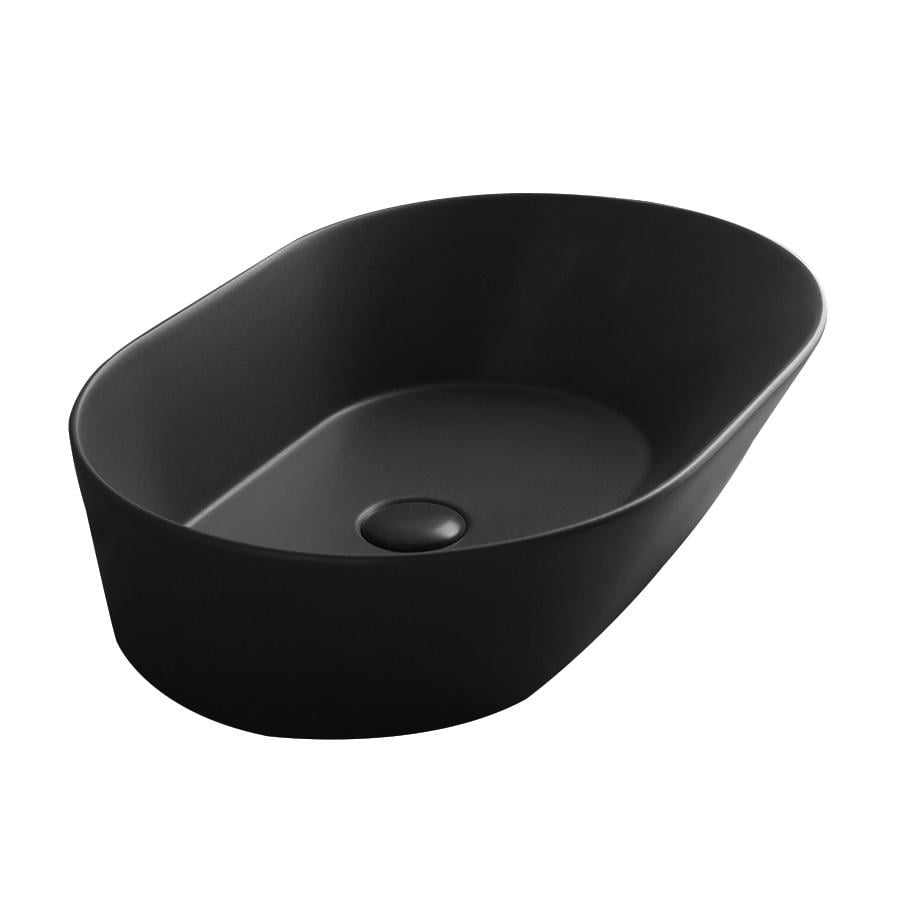 Умывальник накладной Simas Wave WA02NM 600x420x165 мм Черный (184682)