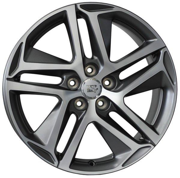 Литые диски WSP Italy Peugeot W855 Dubai 7,5x17 5x108 ET44 DIA65,1 Matt gun metal polished