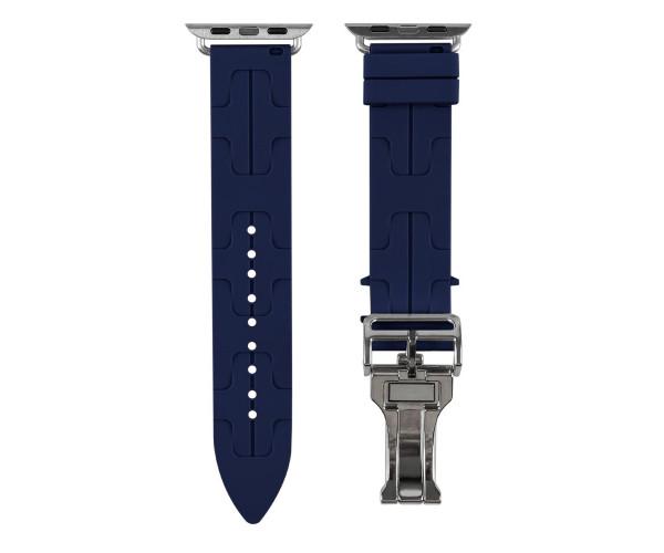 Ремешок Silicone Hermes для Watch 38/40/41 мм Midnight Blue Ремешок Silicone Hermes для Watch 38/40/41 мм Midnight Blue