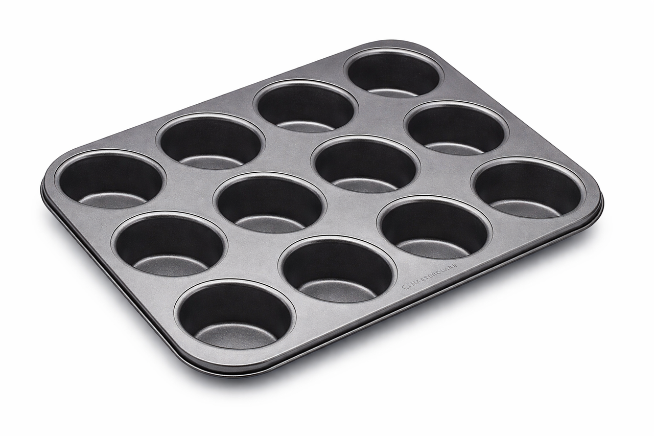 Форма для выпечки кексов и мафинов антипригарная углеродистая сталь 12 ячеек (32469742)